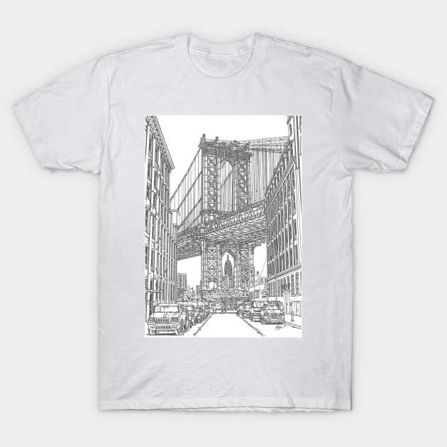 Manhattan bridge T-Shirt by valery in the gallery